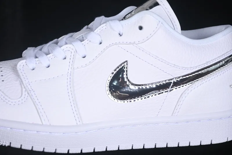 All categories Air Jordan Jordan series basketball shoes Air Jordan 1 Low G version pure original Air Jordan 1 Low AJ1 Joe 1 all silver hook low-top retro culture basketball shoes IQ9381-100